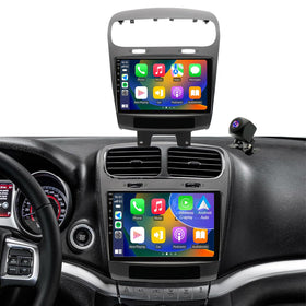 Aitrenlu Dodge Journey 9-inch screen front view with wireless CarPlay for easy navigation.