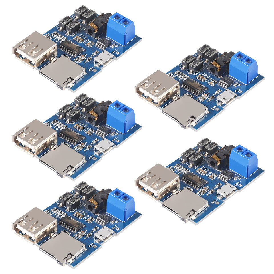 AITRIP front view of MP3 decoder module showing layout and LED benefit quick status feedback