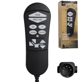 Aituzero ZKAD-5 remote front view for two-motor chairs enables smooth operation.