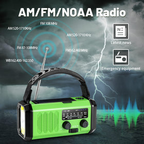 Aivica emergency hand crank radio USB-C charging provides fast power on the move.