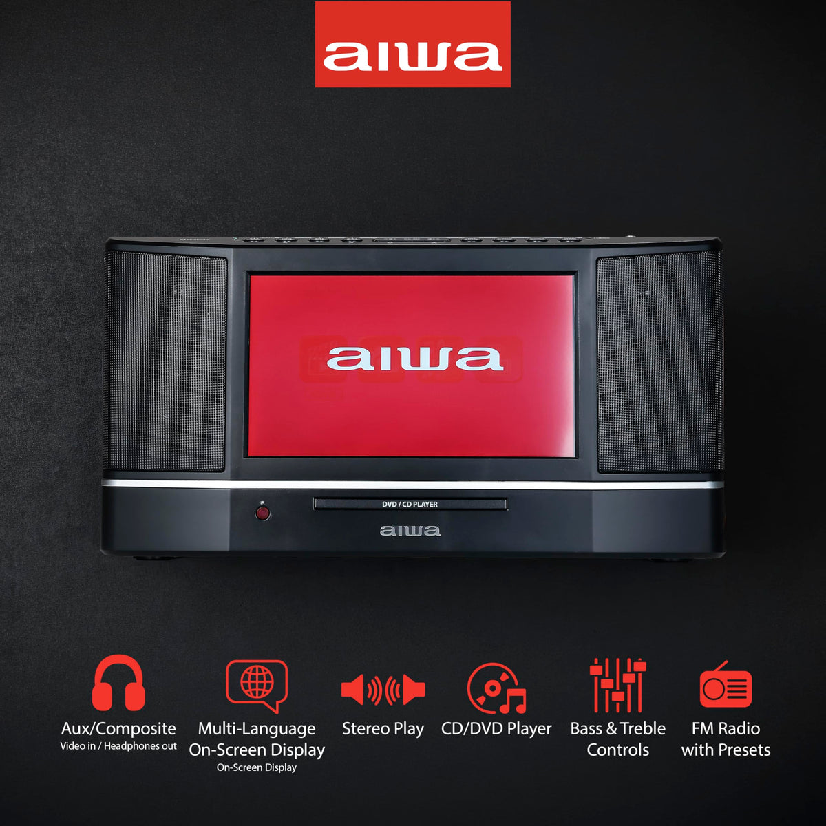 Aiwa Cinema Mirror Cast 15W stereo for room‑filling sound during movies