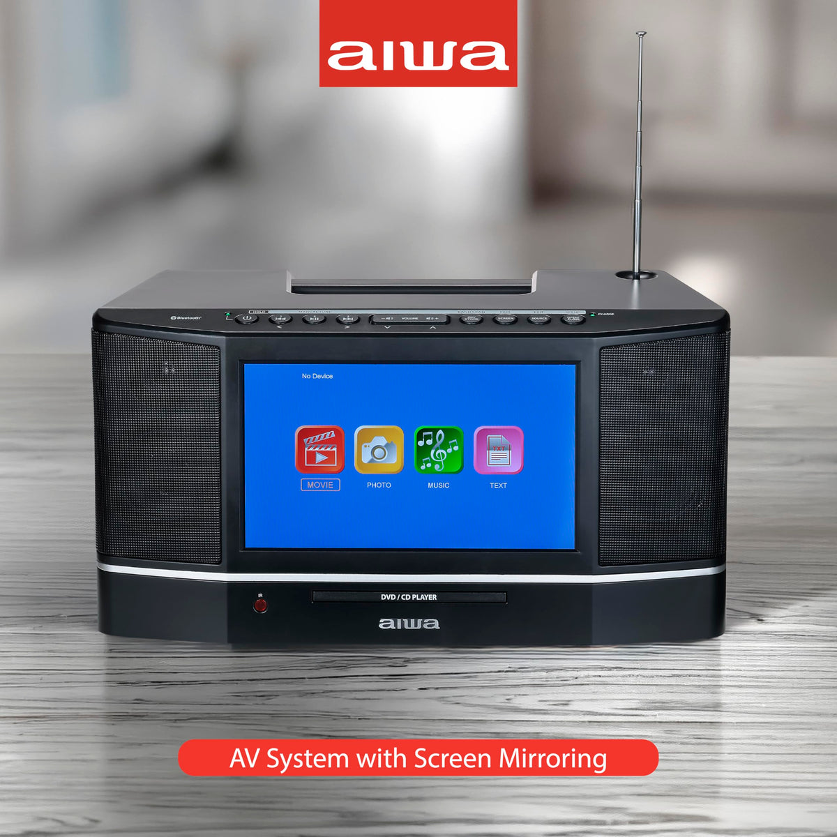 Aiwa Cinema Mirror Cast remote control for easy operation