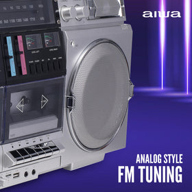 AIWA dual 40W speakers deliver balanced room-filling sound