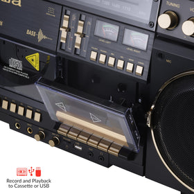 aiwa BackTrack cassette-recording feature highlights vintage vibe with modern recording capability