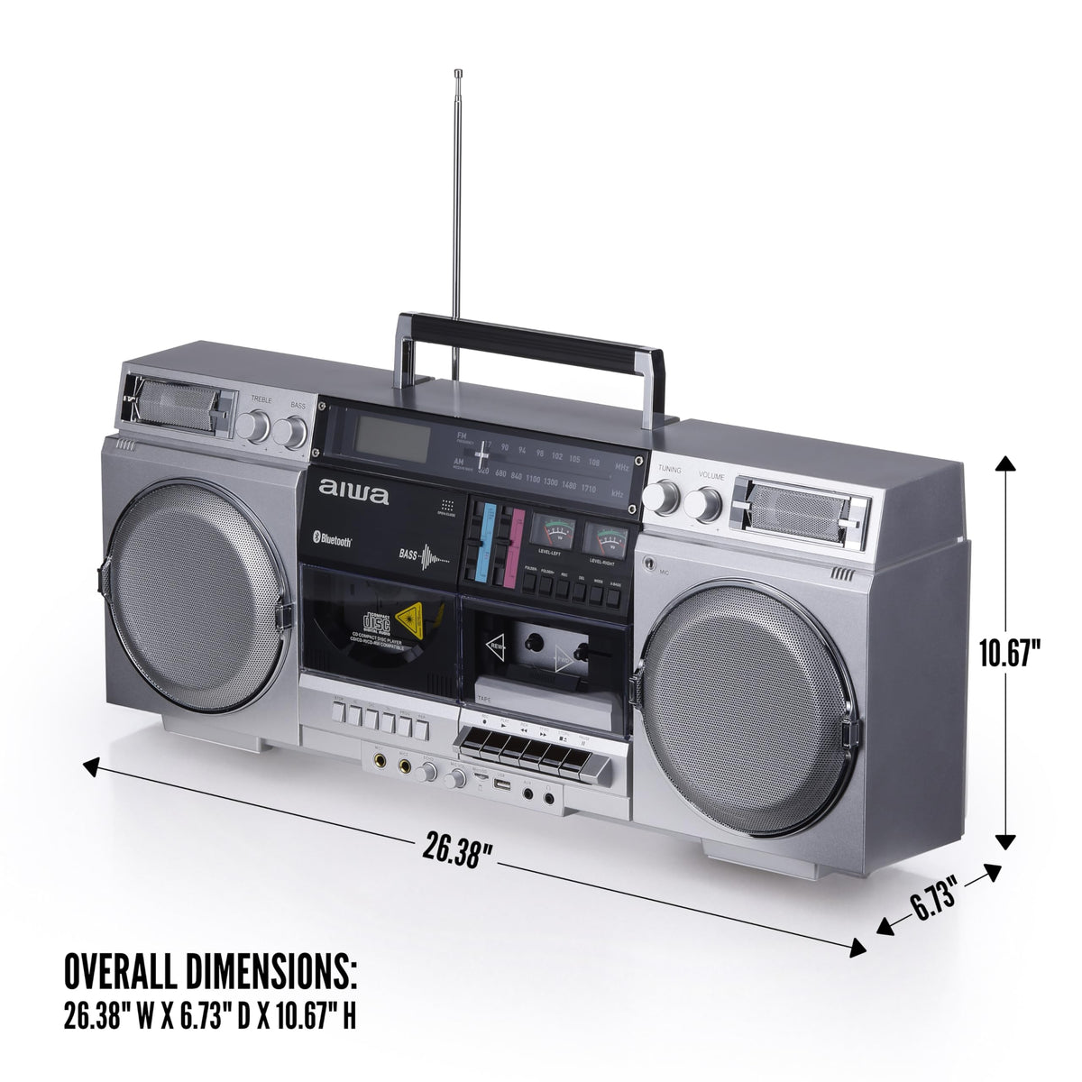 AIWA Bluetooth 5.0 for wireless streaming to the boombox