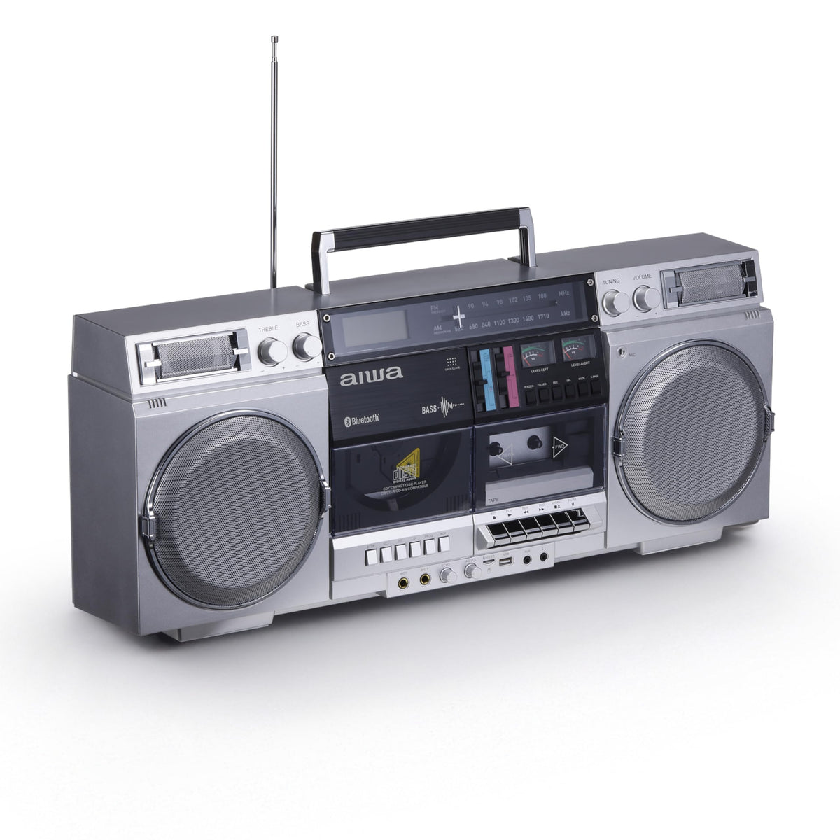 AIWA Retro Boombox CD player for portable, high-fidelity music on the go
