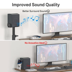 Aiweiwa in living room showing paired stands creating immersive surround experience