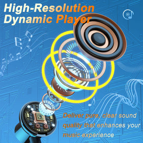 AIYIBEN neckband headphones 100 hours playtime for long workouts.