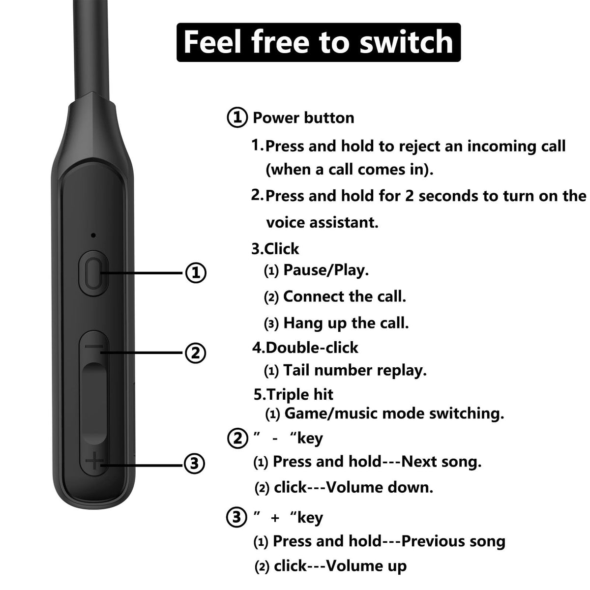AIYIBEN Y8H 35h battery life for long workouts.
