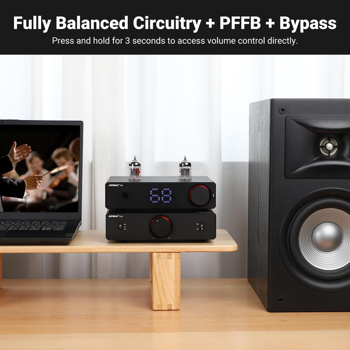 AIYIMA A20 HPF and sub-out enable precise bass control.