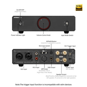 AIYIMA A20 two-one channel hi-fi setup with balanced output.
