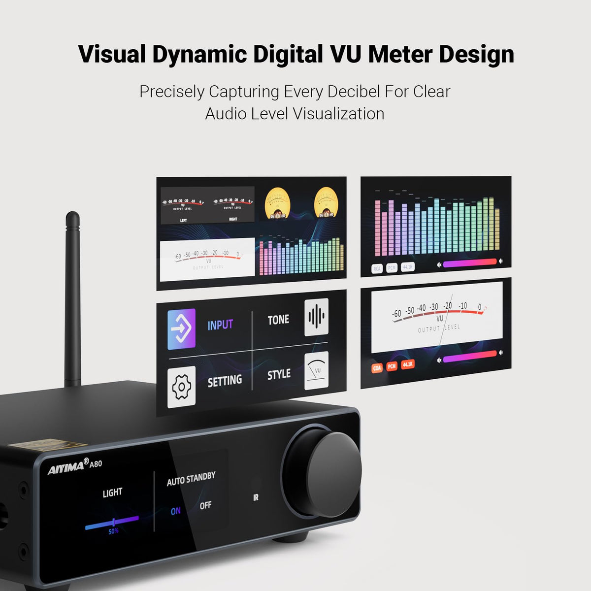 AIYIMA A80 Bluetooth connection enabling wireless source streaming