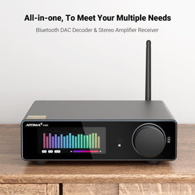 AIYIMA A80 display modes for input status and volume readout