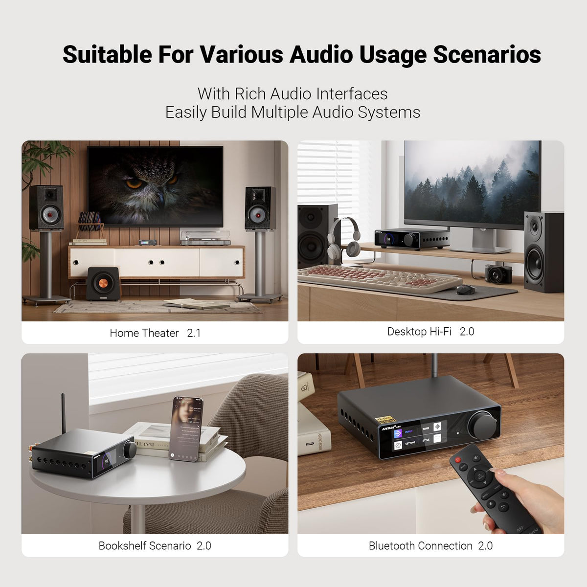 AIYIMA A80 pre-out connector for subwoofers or additional amps