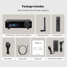 AIYIMA A80 remote control for easy operation from a distance