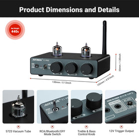 AIYIMA T1 PRO bass and treble controls shape your sound.
