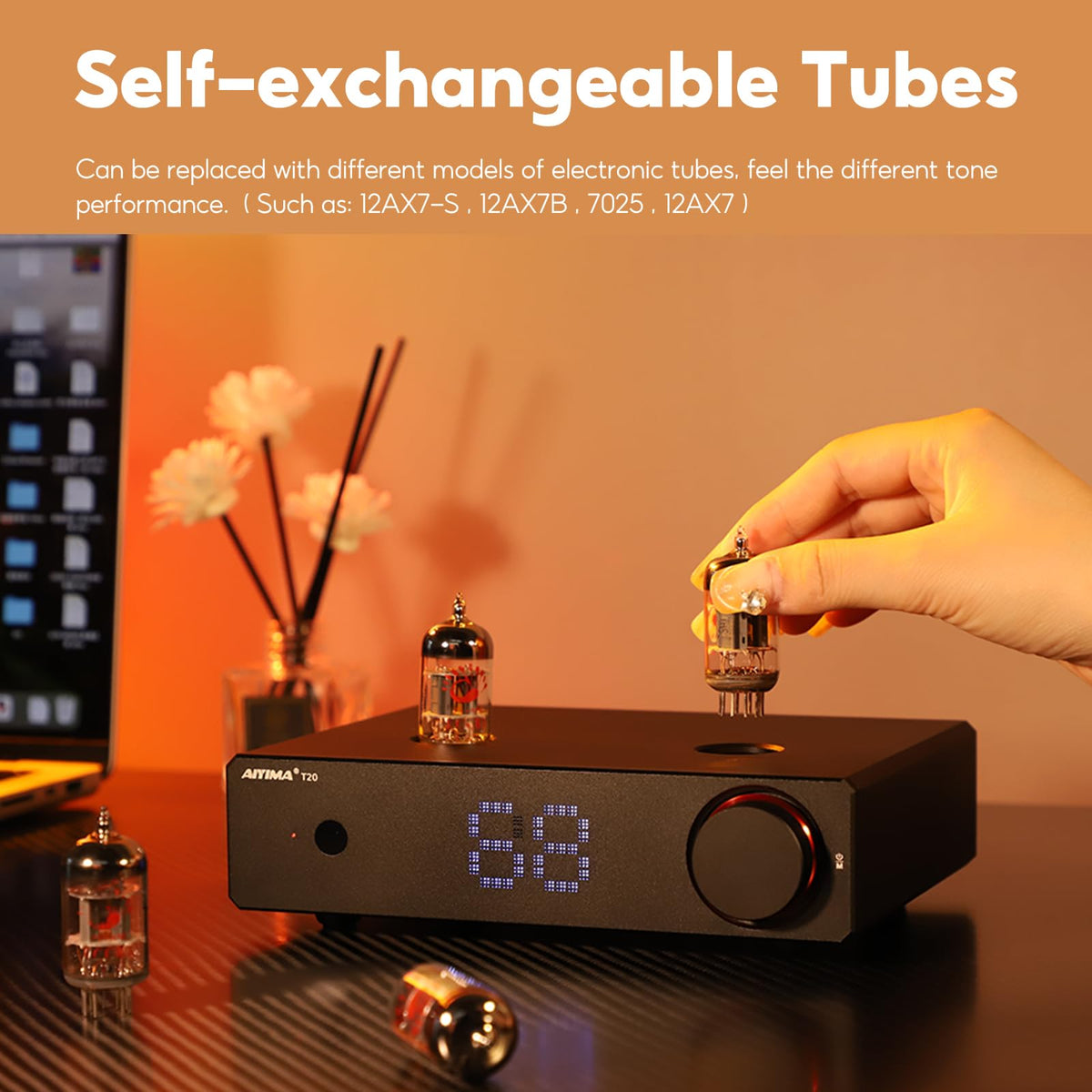 AIYIMA T20 all-metal aluminum chassis delivers EMI shielding and durability.