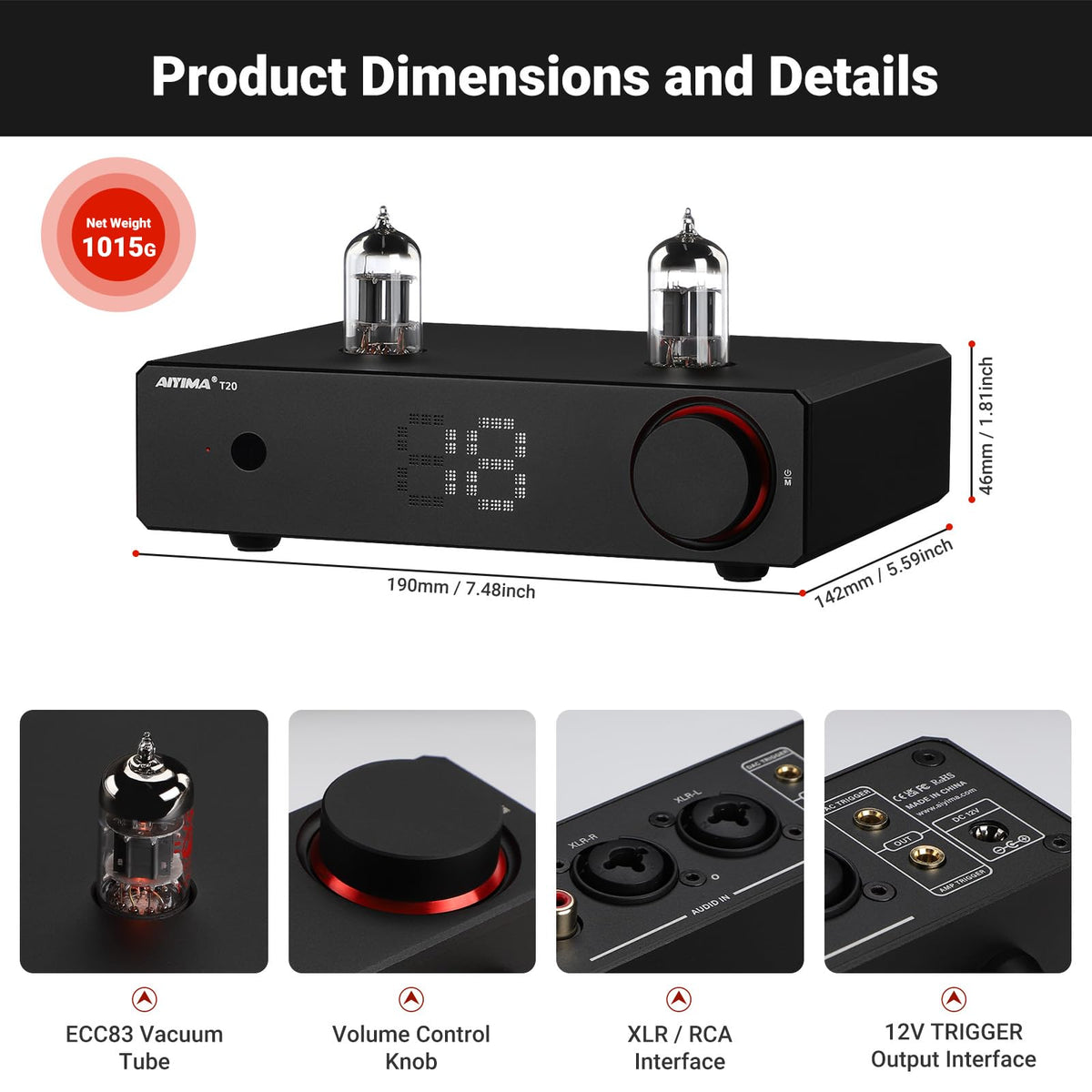 AIYIMA T20 op-amp swap area emphasizes customizable sound shaping.