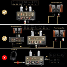 AIYIMA T9 tone knobs let you tailor bass and treble tones.