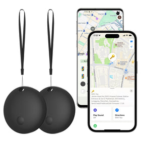 AIYUNDI Air Tracker 2-pack front view, compact and ready to attach to keys