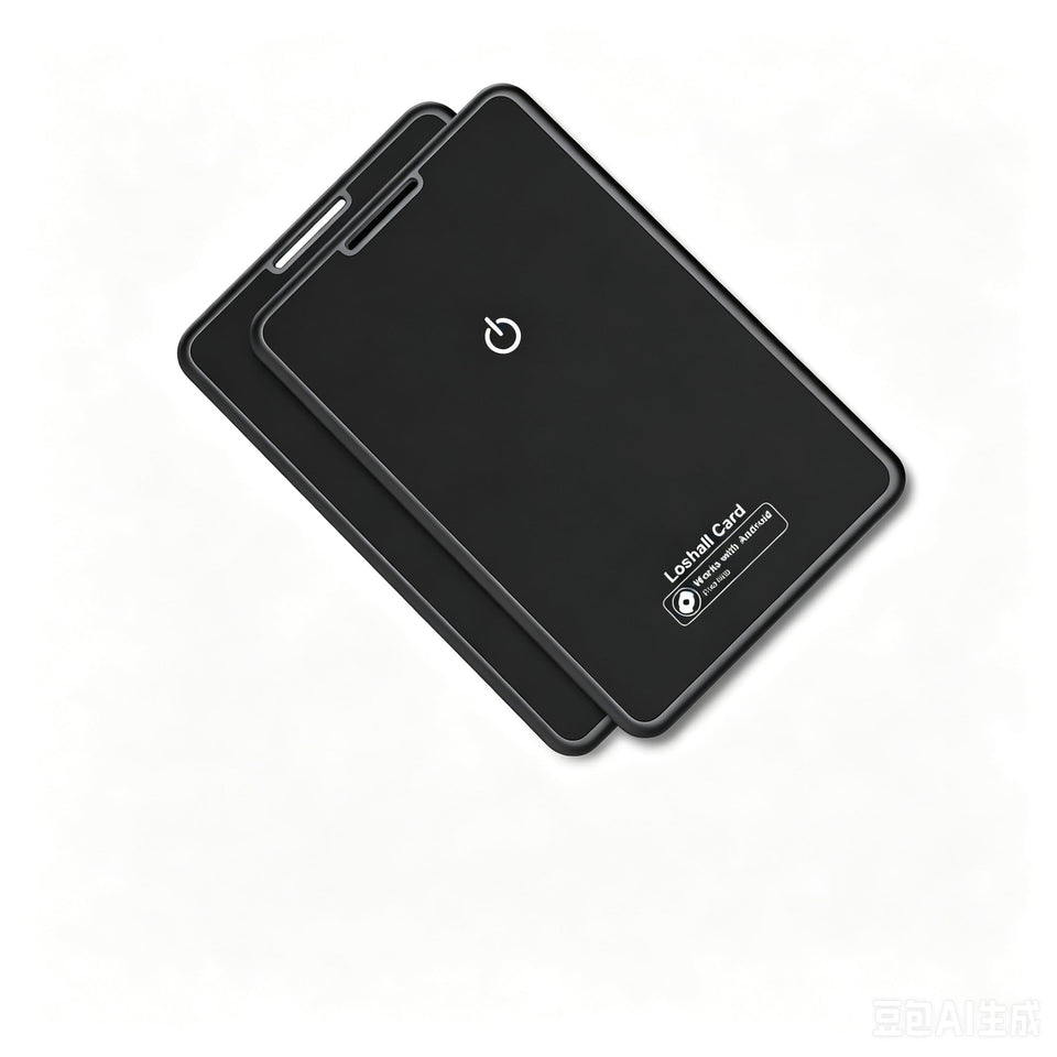 Ajblg 2-pack wallet tracker card close-up shows slim design for wallets