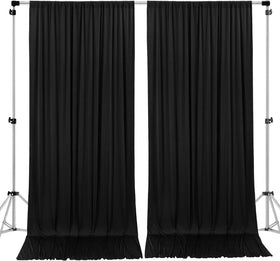 AK TRADING CO backdrop 10x10 black polyester for a clean, professional wedding backdrop.