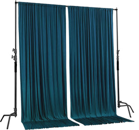 AK TRADING CO. 10x10 venue setup demonstrates teal backdrop in a ceremony setting.