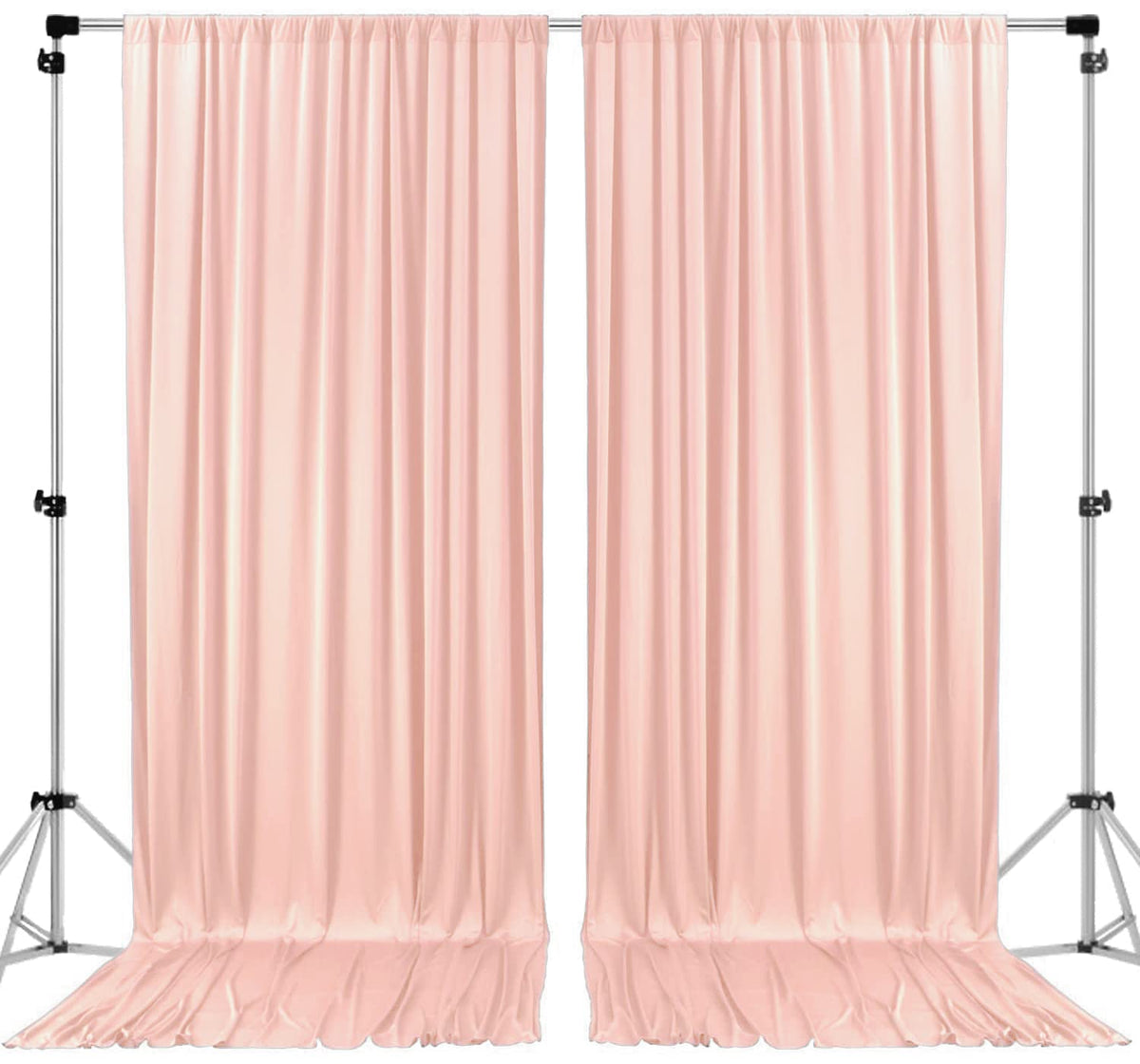 AK TRADING CO blush 5x10 drape front view highlights elegant backdrop for events
