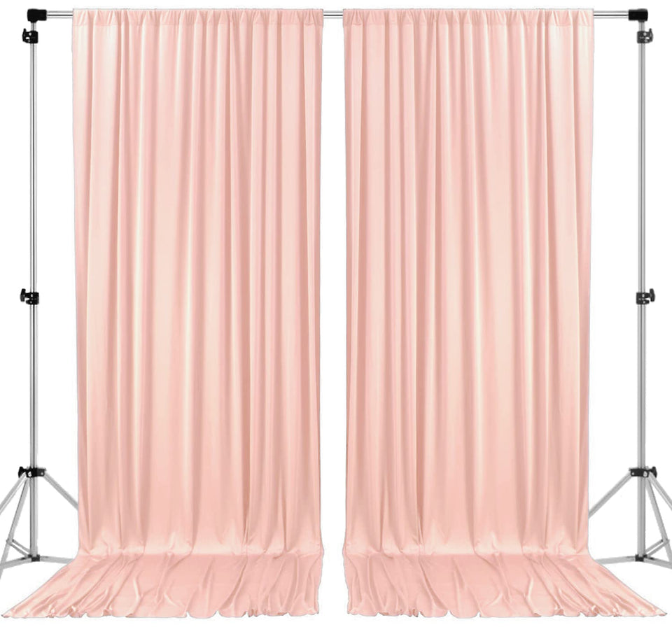 AK TRADING CO blush 5x10 drape front view highlights elegant backdrop for events