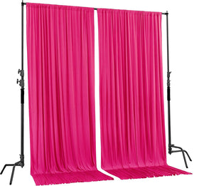 AK TRADING CO. fuchsia backdrop side view highlights generous height for events