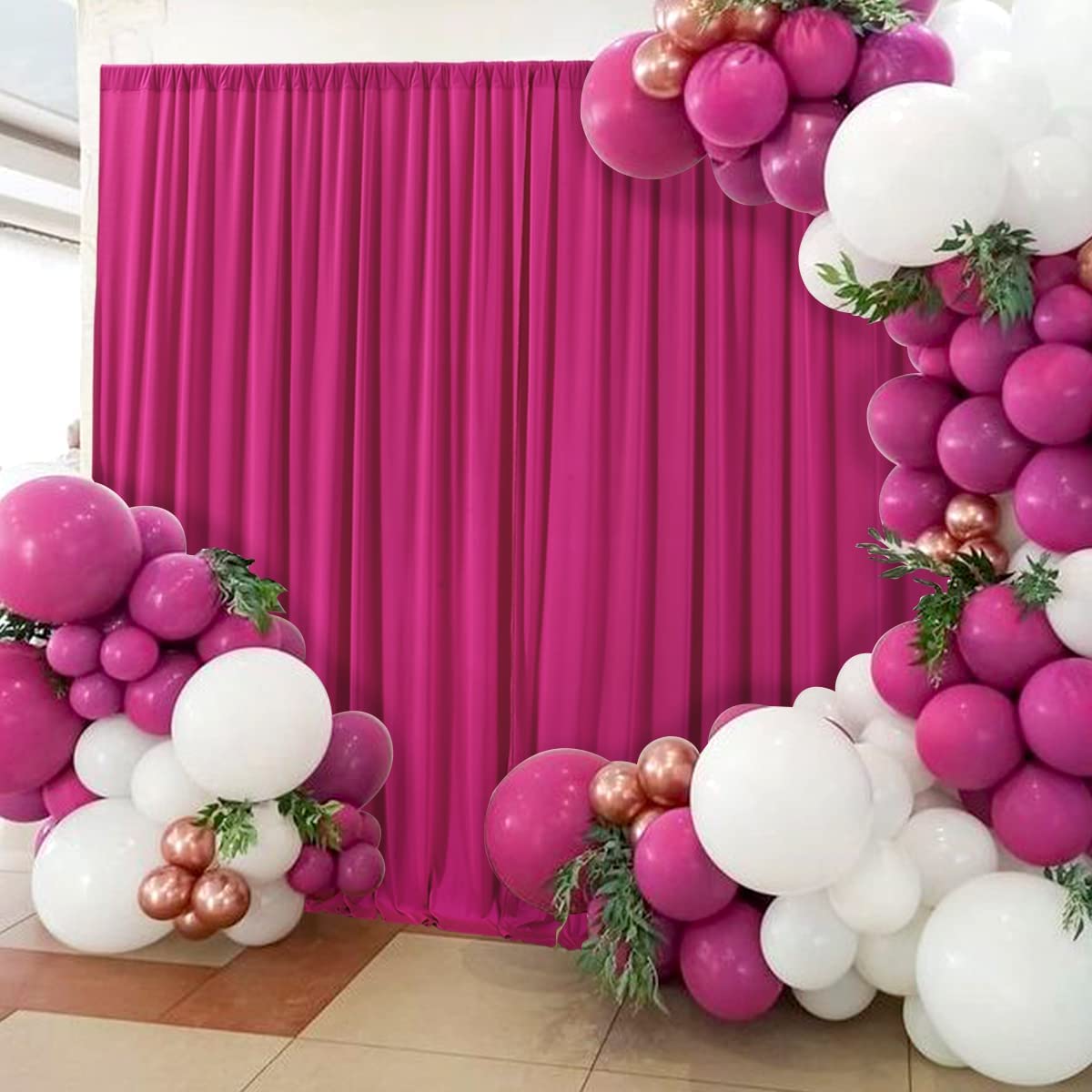 AK TRADING CO. party backdrop fuchsia for candy tables and photo ops