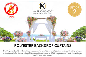 AK TRADING CO. Sage green backdrop at a wedding ceremony setup.