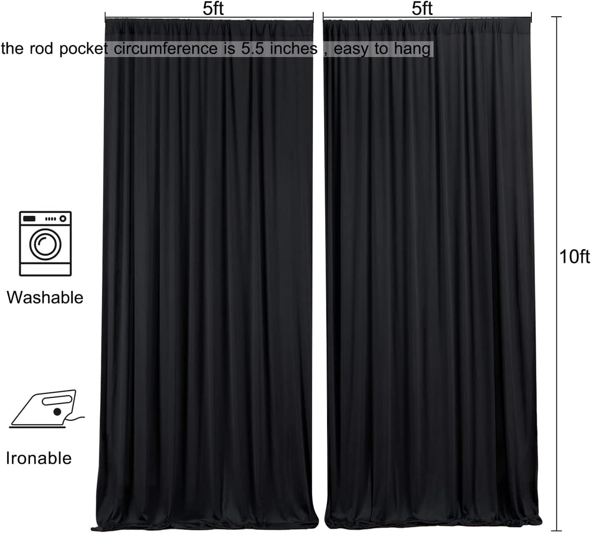 AK TRADING CO two-panel backdrop provides a generous 10x10-foot display.