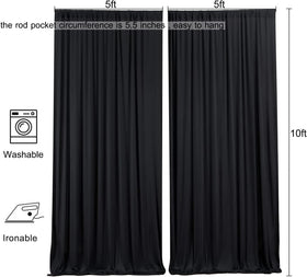 AK TRADING CO two-panel backdrop provides a generous 10x10-foot display.
