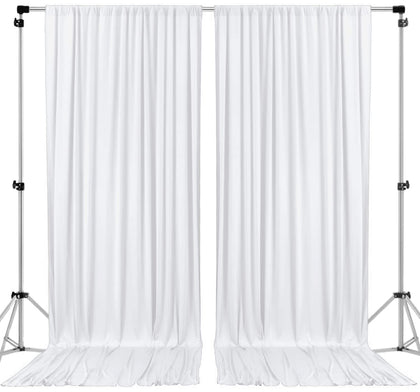 AK TRADING CO white backdrop, two-panel setup for a seamless event background