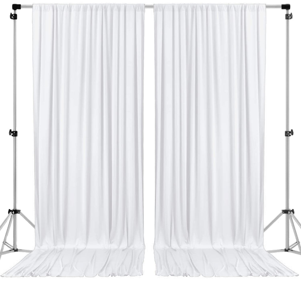 AK TRADING CO white backdrop, two-panel setup for a seamless event background