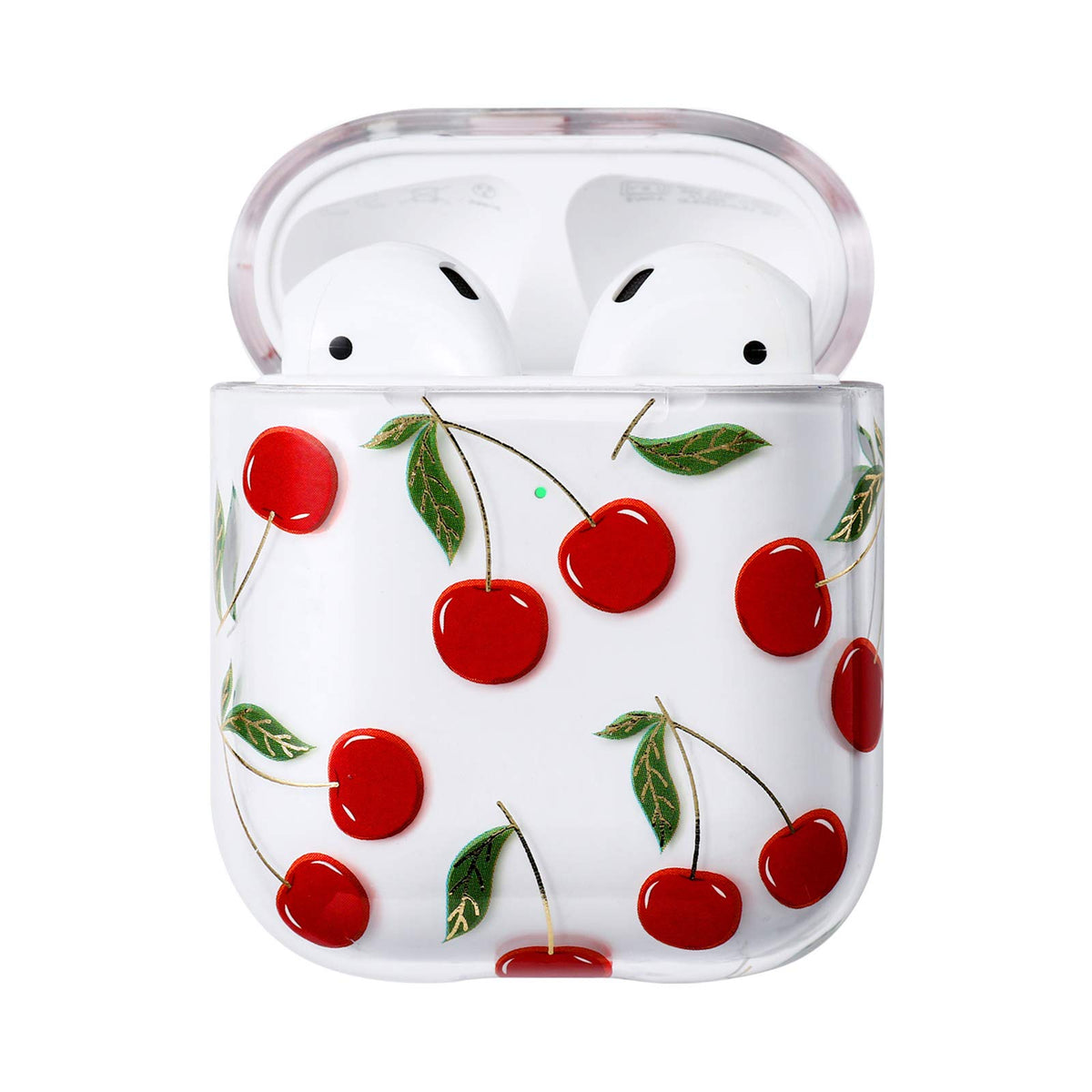 AKABEILA front view showing clear cherry pattern and visible LED benefit