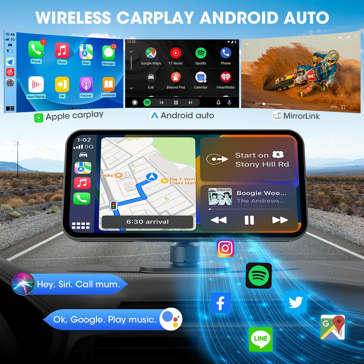 AKAMATE dash cam 4K DVR with night vision and 170-degree field of view.