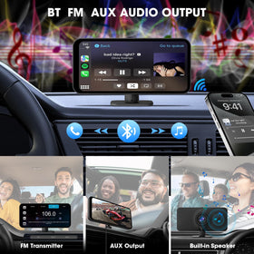 AKAMATE Bluetooth/AUX/FM transmitter enables flexible audio options in-car.
