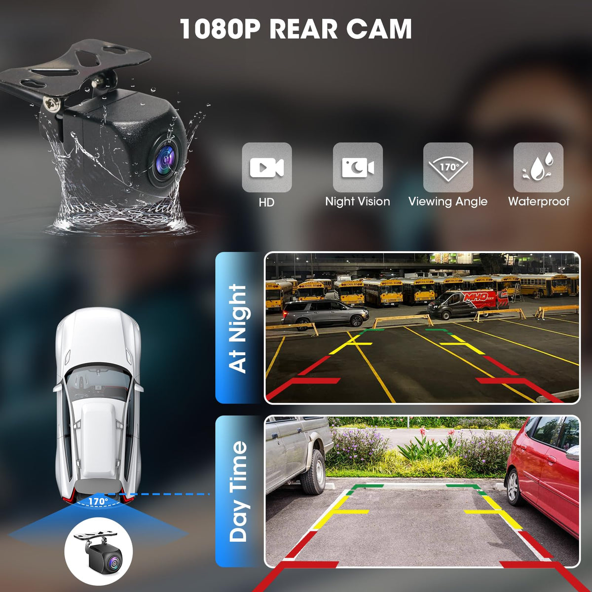 AKAMATE magnetic mount for easy dash or windshield installation.