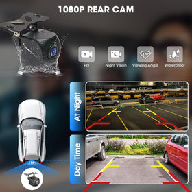 AKAMATE magnetic mount for easy dash or windshield installation.
