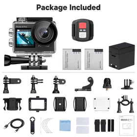 AKASO Brave 4 Pro external mic support enhances audio capture.