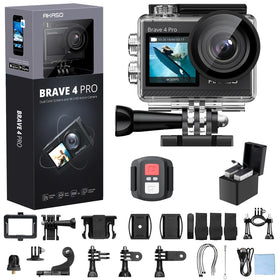 AKASO Brave 4 Pro front display helps frame selfies with clear detail.
