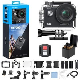 AKASO EK7000 4K30fps camera captures crisp action footage.