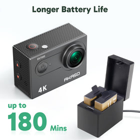 AKASO EK7000 external microphone support for enhanced sound.