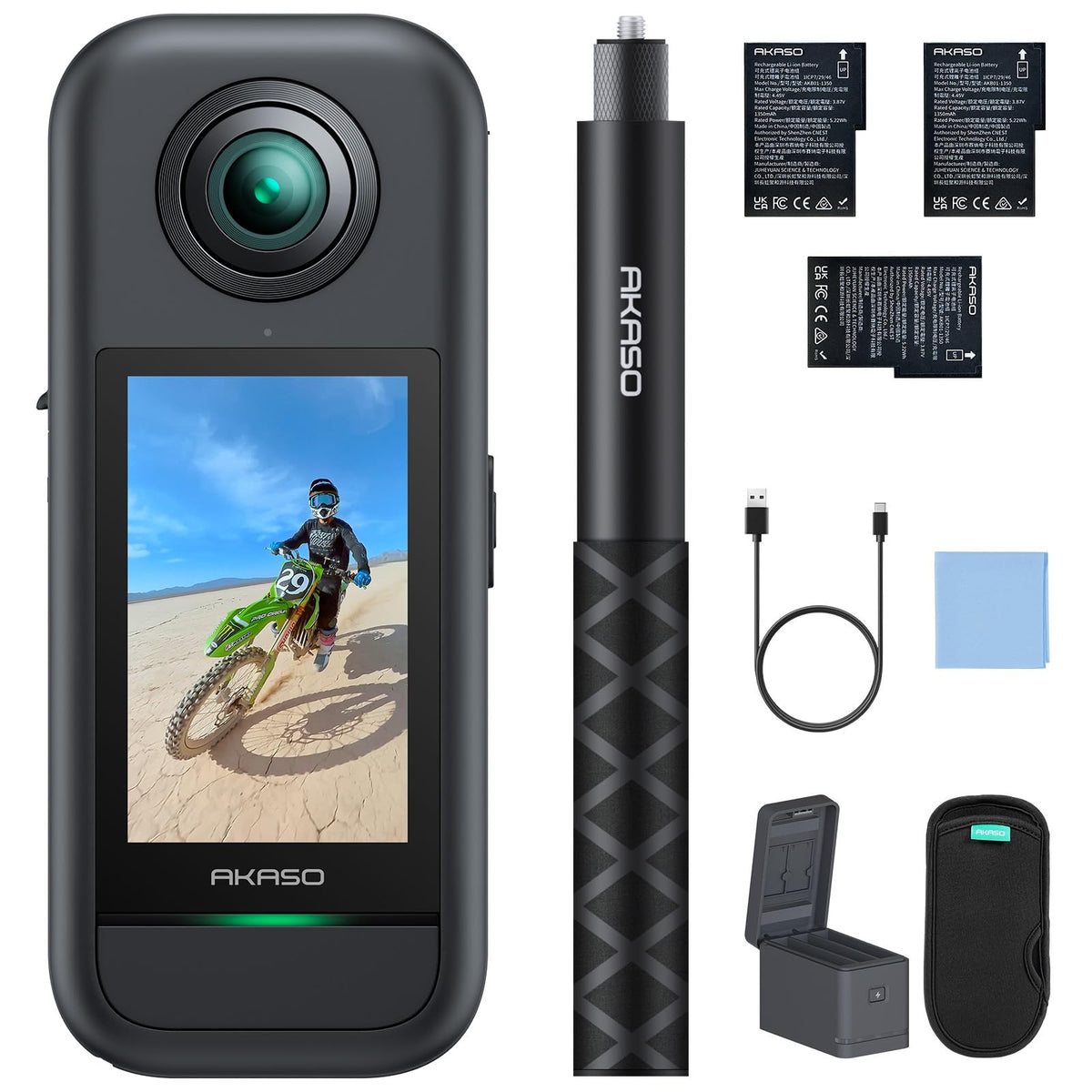 AKASO 360 5.7K video shot for immersive action footage.