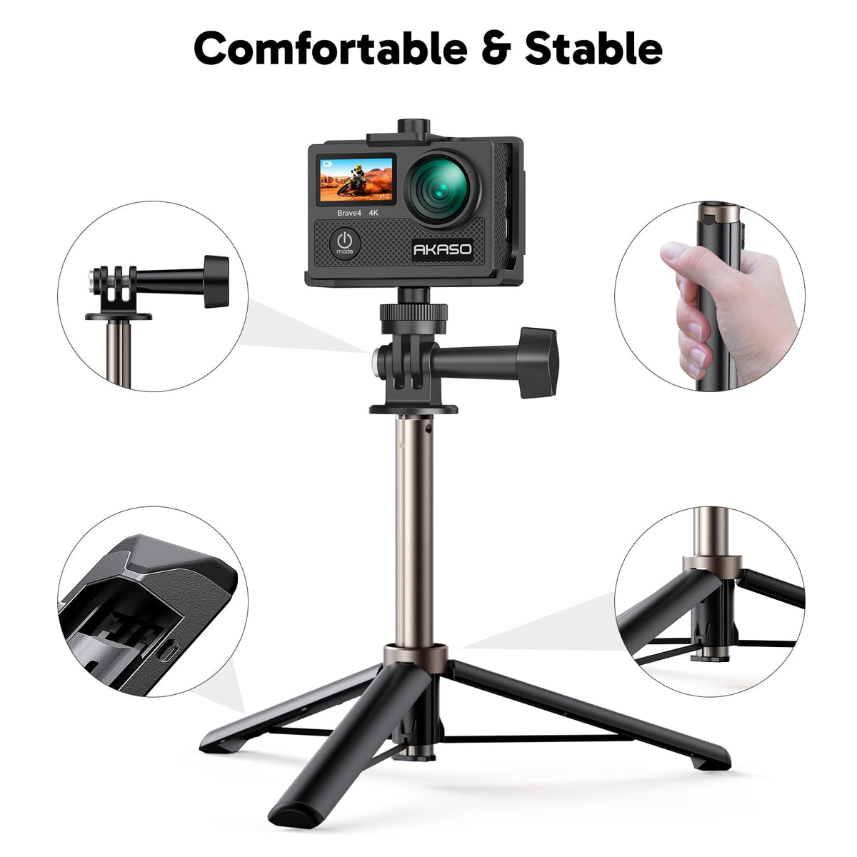 AKASO Brave 4 bike mount kit for dynamic on road and off-road