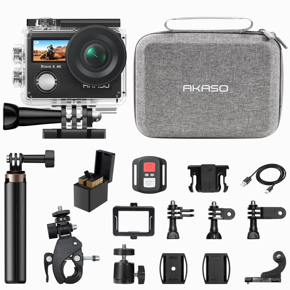 AKASO Brave 4 front view for crisp action capture on adventures