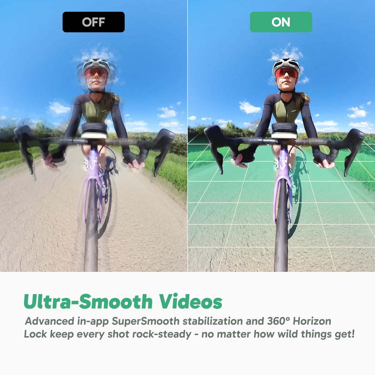 AKASO 360 Horizon Lock keeps footage level during flips