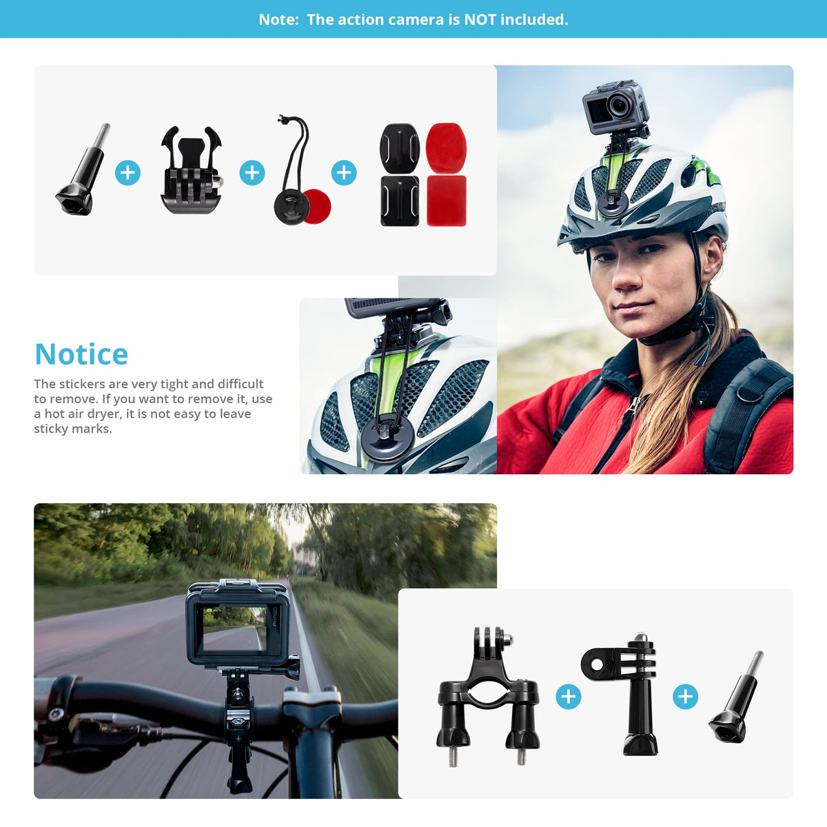 AKASO backpack clip mounted on strap enabling hands-free POV shots